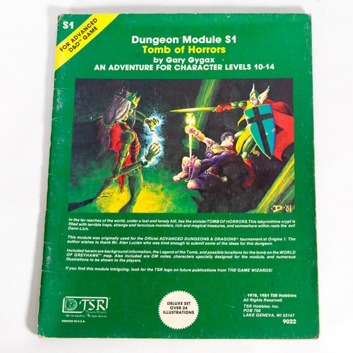 Tsr advanced dungeons - tsr,